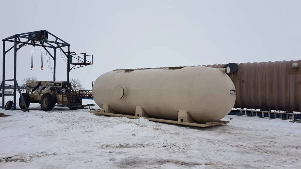 Above ground FRP TANK in white coating